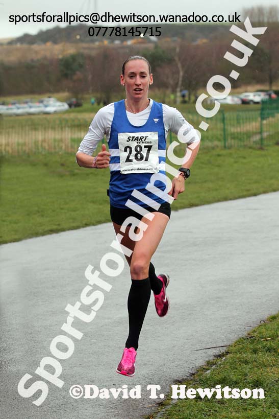 Laura Weightman (Morpeth) on the 2nd leg recording the fastest time during the womens Royal Signals Relays, Hetton. Photo: David T. Hewitson/Sports for All Pics